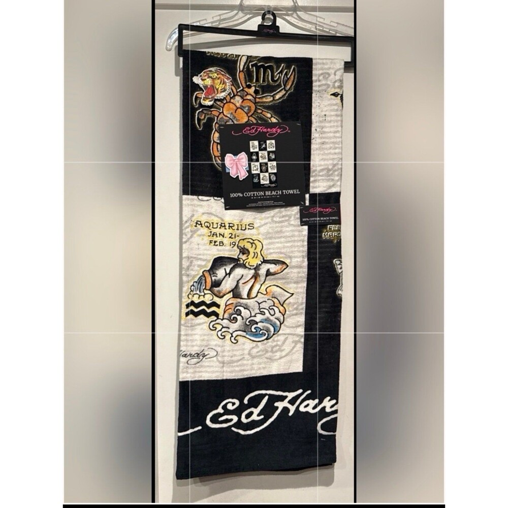 Ed Hardy Beach Towel-Zodiac